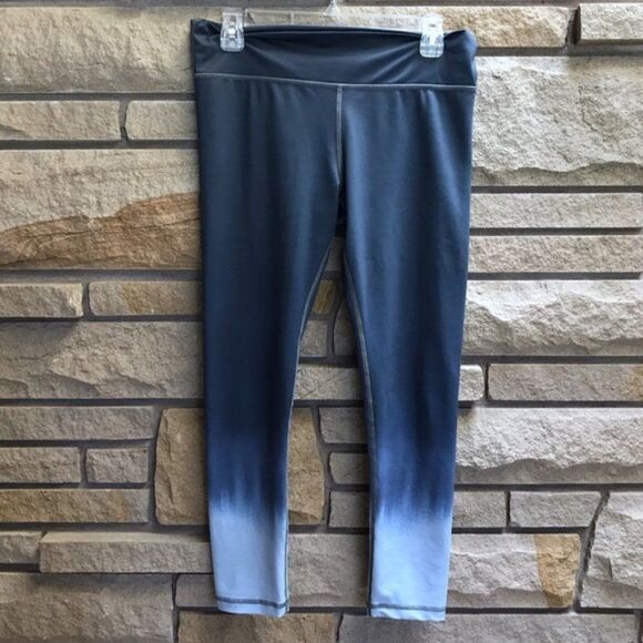 Vie Active Rockell Cropped Leggings Blue Ombre Large - Picture 4 of 8